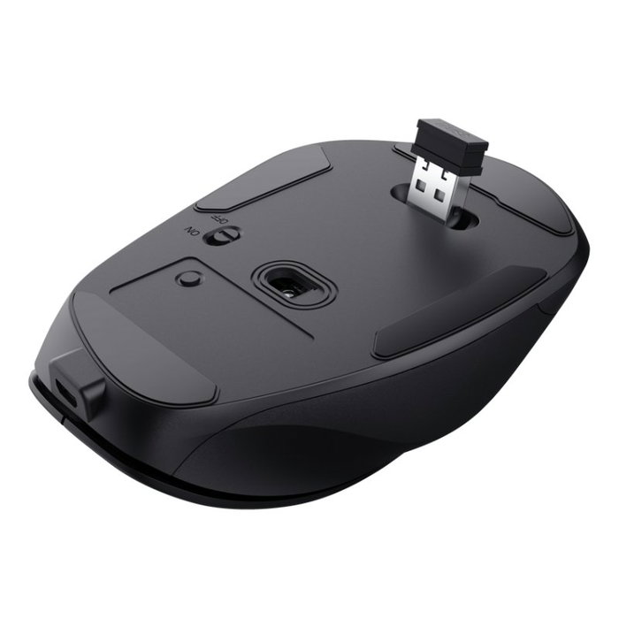Trust Fyda Eco Ratón Ergonómico Inalámbrico Negro
